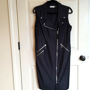 Calvin Klein dress gray with zippers